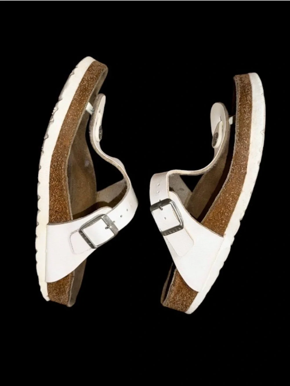 Birkenstock Gizeh white thong sandals women’s GIRL’s shoes size 35 4 4.5